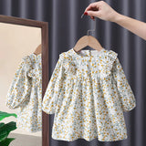 MQTIME  -  Cute Baby Girls Dresses Spring Autumn Long Sleeved Loveheart Mesh Princess Dresses 1-6Years Old Korean Girl Casual Dress