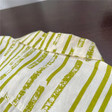 MQTIME  -  2Piece 2025 Summer Toddler Boy Outfits Korean Fashion Stripe Cotton Short Sleeve Tops+Shorts Baby Clothing Children's Sets B062