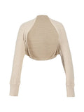 MQTIME  -  New Elegant Winter Clothes Woman Sweater Warm Coat Fashion Knitwear Cardigan Buttonless Beige Blouse Outerwear Autumn Short Tops