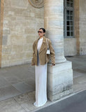 MQTIME  -  Ladd Vintage Suede Autumn/winter Design Sense Blazer with A Loose Collar and A Relaxed Temperament Commuter Jacket