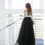  MQTIME  -  Casual Maternity Dress Mesh Stripe Splicing Tulle Pregnancy Photography Dresses Maxi Gown For Pregnant Women Long Photo Prop