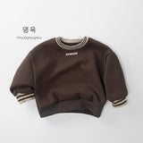  MQTIME  -  Winter New Children Long Sleeve Fleece Sweatshirt Boys Girls Warm Pullover Baby Casual Tops Kids Plus Velvet Sweatshirt