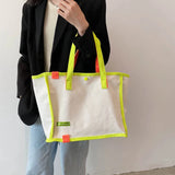 MQTIME  -  Casual Large Capaci Canvas oulder Bag Handbag Artistic Tote Bag Trendy New Ins Big Bag Soft Foldable Magnetic Bule