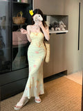 MQTIME  -  Sexy Bodycon Mermaid Dress Summer Fashion Strap Runway Party Robe Women Long Vestidos 2025 New