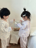 MQTIME  -  Spring Sweet Long Sve Children's Clothing Thin Air Conditioning Suit Home Clothes Set for Mother And Daughter Girls