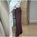  MQTIME  -  Vintage Plaid Slim Long Fishtail Skirts Women High Waist Zipper Hip Package Skirt 2026 Spring Lady Commute All-match Clothes