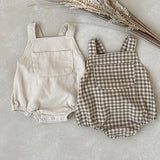 MQTIME  -  Spring Korean Style Baby Boys Girl Bodysuits Sleeveless Corduroy Newborn Baby Boys Girls Jumpsuit Baby Boys Girls Clothes