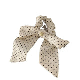 Mqtime Woman Spring Summer Dot Hair Ribbon Scrunchies Women Hair Accessories Elastic Hairband Hair Ties Rope Gum Rubber Band