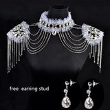 MQTIME  -  New Sexy Lace Rhinestone Shoulder Necklace Bride Body Chain For Pregnant Women Photography Props Wedding Accessories F01