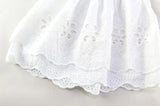  MQTIME  -  Women Summer Strapless Slim Fit Casual Mini Short Dresses Embroidery Hollow Out Ruffles Hem Cute Streetwear Dress