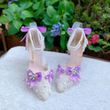 MQTIME  -  high heels for woman bridal wedding shoes designer luxury heel high quality shoes lolita y2k heels french style bow pearl 2000s