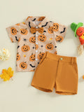 MQTIME  -  Adorable Infant Girl Halloween Costume Ghost Print Ruffle Sleeve Top with Leggings 2 Piece Set for Autumn Festivities