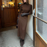 MQTIME  -  Elegance Knit 2 Piece-Set Women Turtleneck Pullover High Waist Skirt Sets Casual Commute Party Evening Female Outfits New