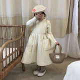  MQTIME  -  Baby Girls Cotton Dress Children's Autumn Winter Thicken Gown Princess Warm Fashion Vestidos Kids Fashion Clothing 2-8 Years