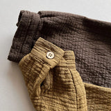 MQTIME  -  Kids Cardigan Coat Cotton Long Sleeve Solid Color Shirt Korean Japan Style Spring Autumn Baby Girls Boys Casual Loose Shirt