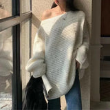 MQTIME  -  Thick Needle Sweater For Women, Autumn New Style, Loose And Lazy Style, Knitted Sweater Jacket, Top