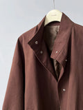 MQTIME  -  High-quality Oversized Stand-collar Trench Coat for Women, Lazy Style Minimalist Outerwear