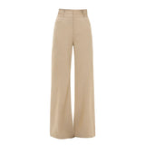 MQTIME  -  Spring Autumn Fashion High Waist Leg Trousers Women Solid Wide Leg Trousers Casual Elegant Commute High Waisted Flared Trousers