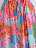 MQTIME  -  A-line Boho Dress Strapless Printed Summer Dress Femme Rayon Floral Straight Chic Maxi Dress Straps Holiday Vestidos