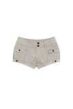  MQTIME  -  Korean Pumpkin Cargo Shorts Women's Retro Washed Low Waist Slim Casual Shorts