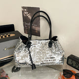  MQTIME  -  Sequins Shoulder Bags for Women Designer New Trendy Fashion Evening Party Bling Square Bag Handbags and Purses