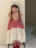 MQTIME  -  New Summer Baby Girls Patchwork Dress Short Sleeve Cotton Printed Toddlers Kids Loose Casual Vacation Dresses