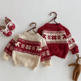  MQTIME  -  Winter New Children Long Sleeve Casual Sweatshirt Boys Girls Christmas Sweatshirt Baby Cotton Knit Tops Kids Warm Clothes