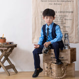 MQTIME  -  Kids Gentleman Wedding Costume Boy Formal Clothes Performance Suit Prom Party Tie Blazer Children's Day Boys School Uniform 1-9T