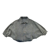 MQTIME  -  Autumn New Children Loose Denim Cardigan Girls Vintage Dolman Sleeve Jacket Fashion Kids Boys Casual Coat Baby Clothes