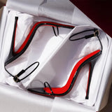 MQTIME  -  Spring Black Ultra fine Strap 12cm High Heels Strap Sexy Wristband Large Size Thin Heel Party Sandals for Women
