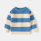 MQTIME  -   Boys Striped Sweaters Autumn Kids Loose Pullover Fashion Jumper New Children Warm Bottoming Teen Knitted Clothes