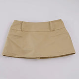  MQTIME  -  Spice Girl Khaki A-shaped Skirt