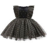  MQTIME  -  Baby Girls Tulle Dresses Big Bow Children Birthday Party Mesh Gown Kids Princess Printed Sequin Vestidos Infant Sweet Clothes