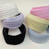 MQTIME  -  Korean Spring and Summer Fresh Wide-edged Polka Dot Headband Women's 2025 New Pressure Hairpin Fashion Headband Hair Accessories
