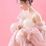 MQTIME  - Sexy Maternity Gowns Dress Photography Bubble Sleeve Shawls Art Performance Party Tulle Women Maternity Dress for Photo Shoot