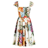  MQTIME  -  Women Summer Pin Up Casual Party Dress 2026 Short Sleeve Retro Robe 60s 50s Vintage Rockabilly 1960s 1950s Swing Dress Vestidos