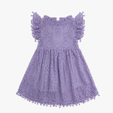 MQTIME  -  Girls Dress Lace Hollow out Children Wedding Dress Ruffle Sleeve Kid Party Princess Elegant Costume Baby Clothes Autumn A477