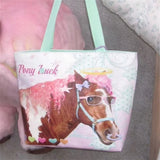 MQTIME  -  Harajuku Y2K Pony Print Tote Cute Aesthetic Storage Bag INS Kawaii Shoulder Subculture Girl Decorative Accessories Gift