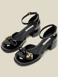 MQTIME  -  Bow-knot Vintage Sweet Mary Janes Shoes Women Korean Style Fashion Pumps Shoes Female Heart-shape Causaln Designer Shoes 2024