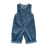  MQTIME  -  Autumn New Baby Sleeveless Denim Romper Kids Jumpsuit For Boys Girls Overalls Infant Denim Pants Toddler Clothes