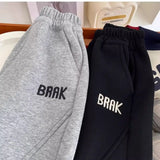  MQTIME  -  Toddler Boys Pant Letter Embroidery Thicken Warm Kids Baby Boys Jogger Pant New Winter Elastic Waist Infant Girls Harem Pant