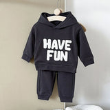 MQTIME  -   New Spring Baby Clothes Set Cute Letter Thin Style Kids Hoodie Suit Infant Girls Loose Leisure Outwear 2PCS