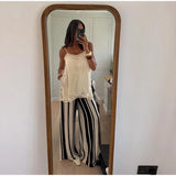 MQTIME  -  Solid Lace Patchwork Sling Tops Lady Casual Sleeveless V Neck Chic Loose Backless Short Vest Summer Vacation Street Wear