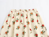 MQTIME  -  Boho Style Maxi Skirts High Waist Floral Printed Hippie Skirt Bottoms Rose Chic Drawstring Loose Fit Skirt Vacation Robes