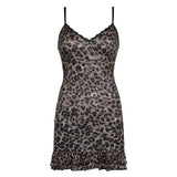 MQTIME  - Leopard Printed Sexy Woman Dress Slim Mini One Piece Y2k Sleeveless Vintage Dress Hotsweet Lece Short Bodycone Female