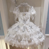 MQTIME  -  Handmade Girls Birthday Lolita Dress Trailing Princess Adult Party Dress Women Wedding High Quality Dress Photography Clothes