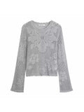 MQTIME  -  Women Casual Elegant V-Neck Knitted Sweater Women Fall Trendy Classic High Street Tops Commute Chic Lady Sweater