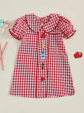 MQTIME  -  Cute Baby Girl Floral Print Sleeveless Ruffle Hem Dress Toddler Summer Casual Dress with Bowknot Detail