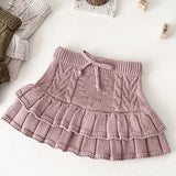 MQTIME  -  Autumn Spring 0-4Yrs Kids Knitting Solid Color Shorts Children Pants Baby Girl Knitting Short Skirt