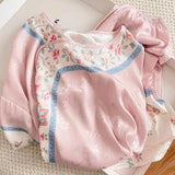 MQTIME  -   Spring Autumn Women Vintage Chinese-style Long-sleeve Pajamas Girls Student Homewear Women Soft  Loungewear Loose Robe Ladies